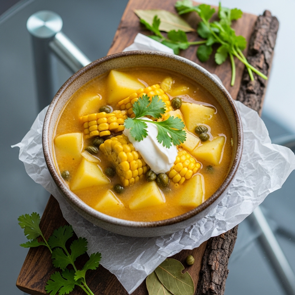 Vegetarian Ajiaco Santafereño: A Sensory Experience of Colombian Comfort Food